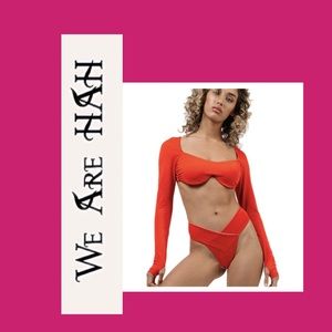 We Are HAH U Cheeky Thing Reversible Bikini Bottom | Sz Small | NWT